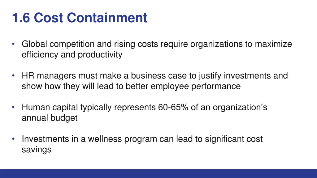 1 6 cost containment