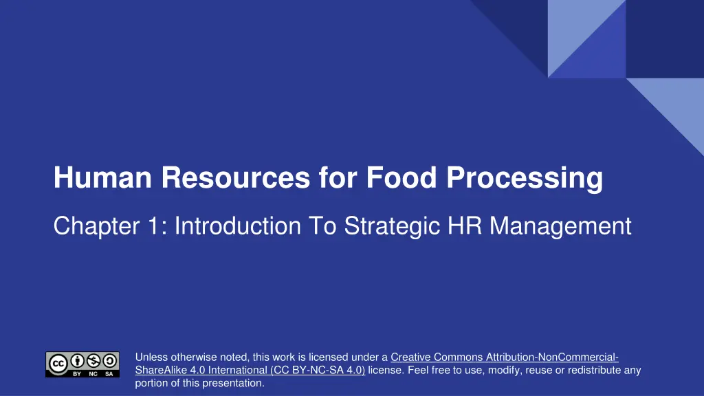 human resources for food processing