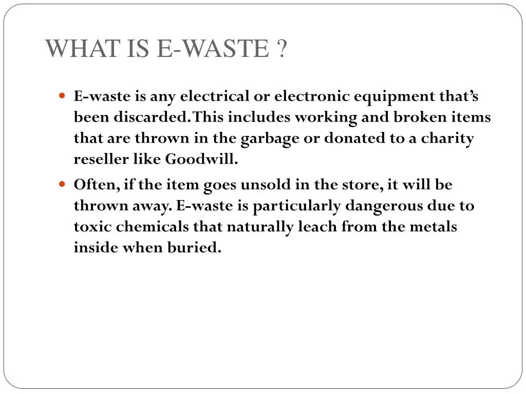 what is e waste