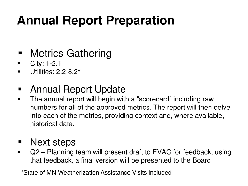 annual report preparation