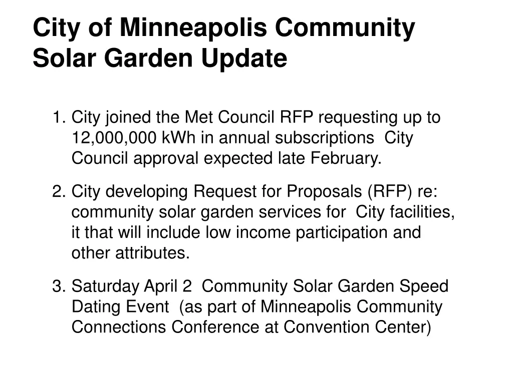 city of minneapolis community solar garden update