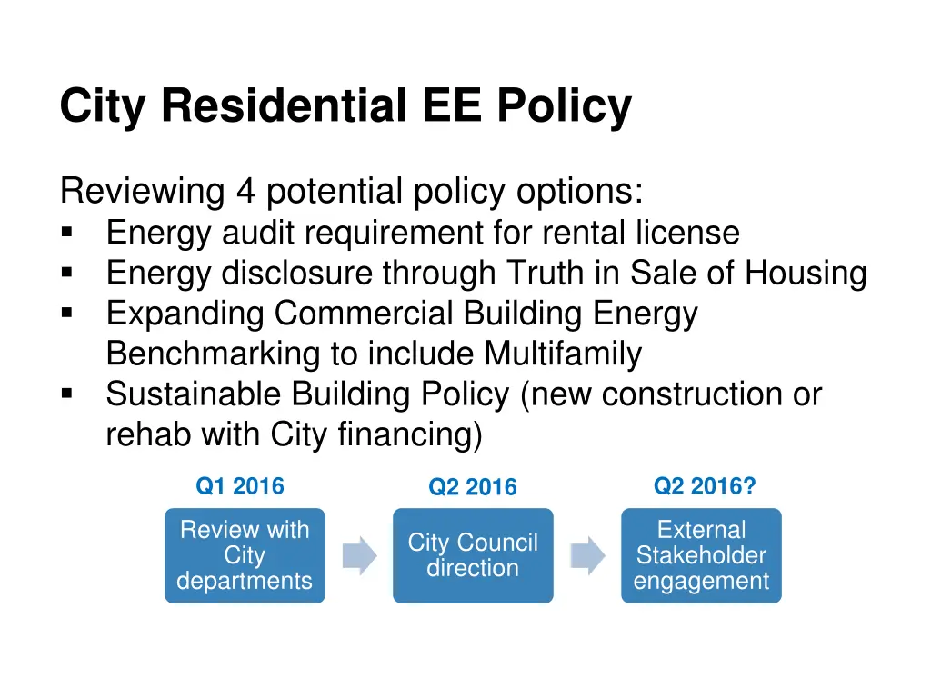 city residential ee policy