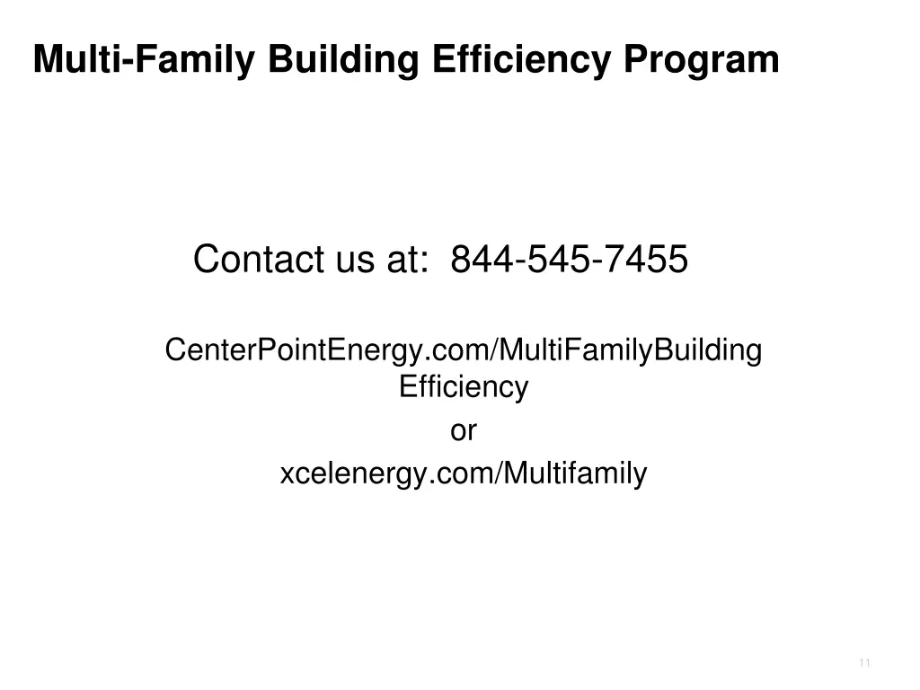 multi family building efficiency program 2