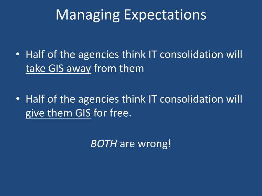 managing expectations