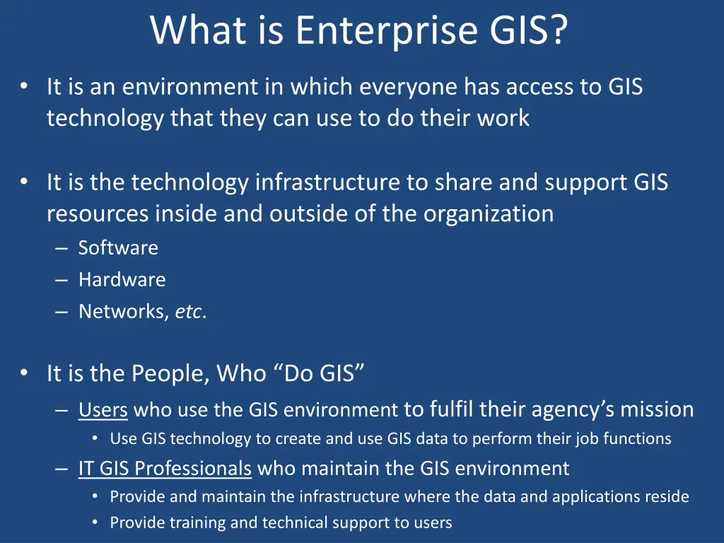 what is enterprise gis