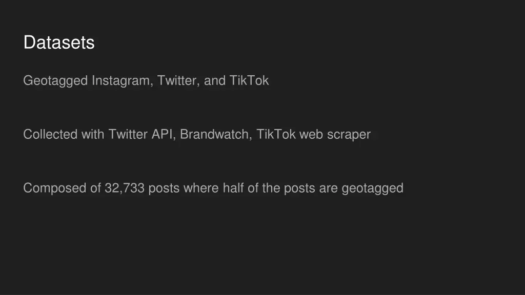 datasets