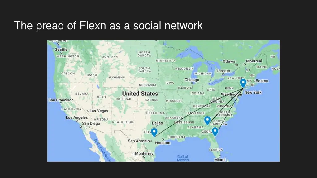 the pread of flexn as a social network