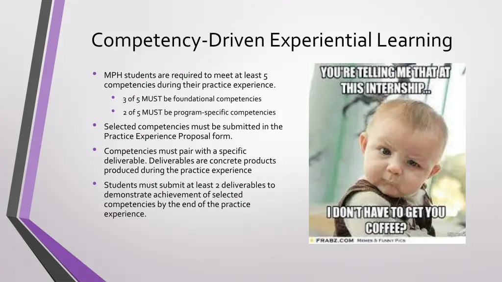 competency driven experiential learning