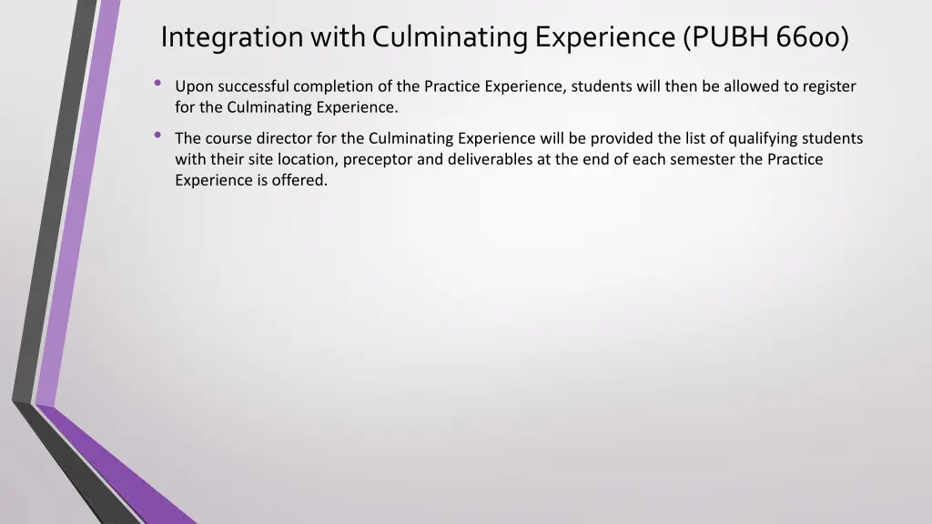 integration with culminating experience pubh 6600 1