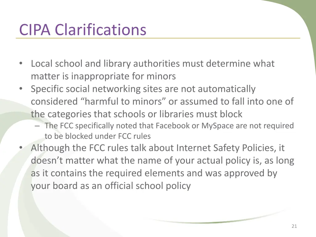 cipa clarifications