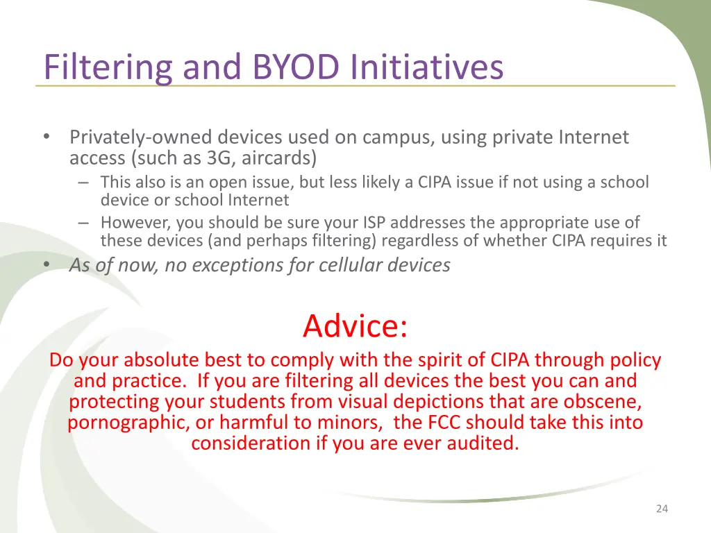 filtering and byod initiatives 1