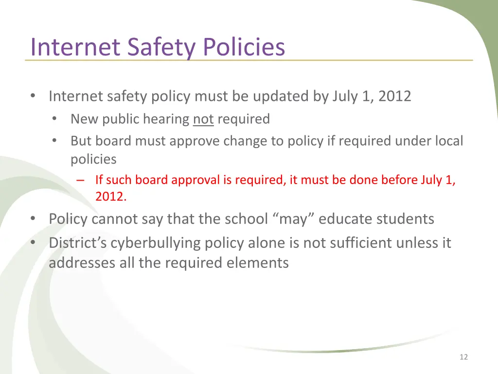 internet safety policies