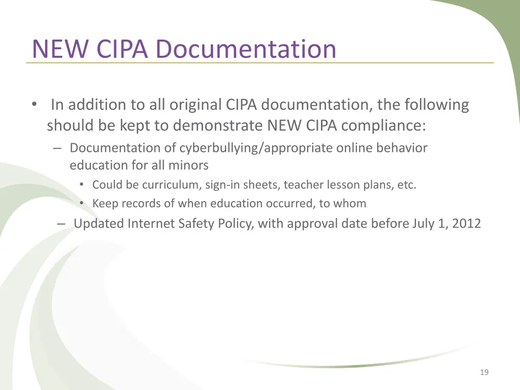 new cipa documentation