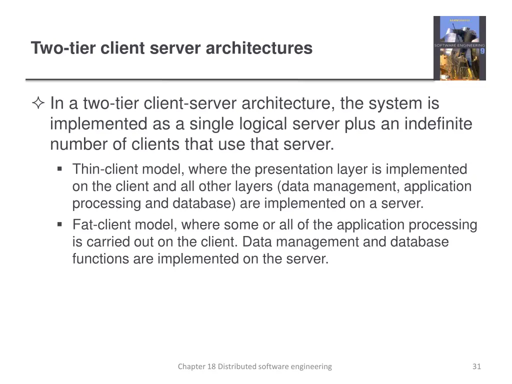 two tier client server architectures