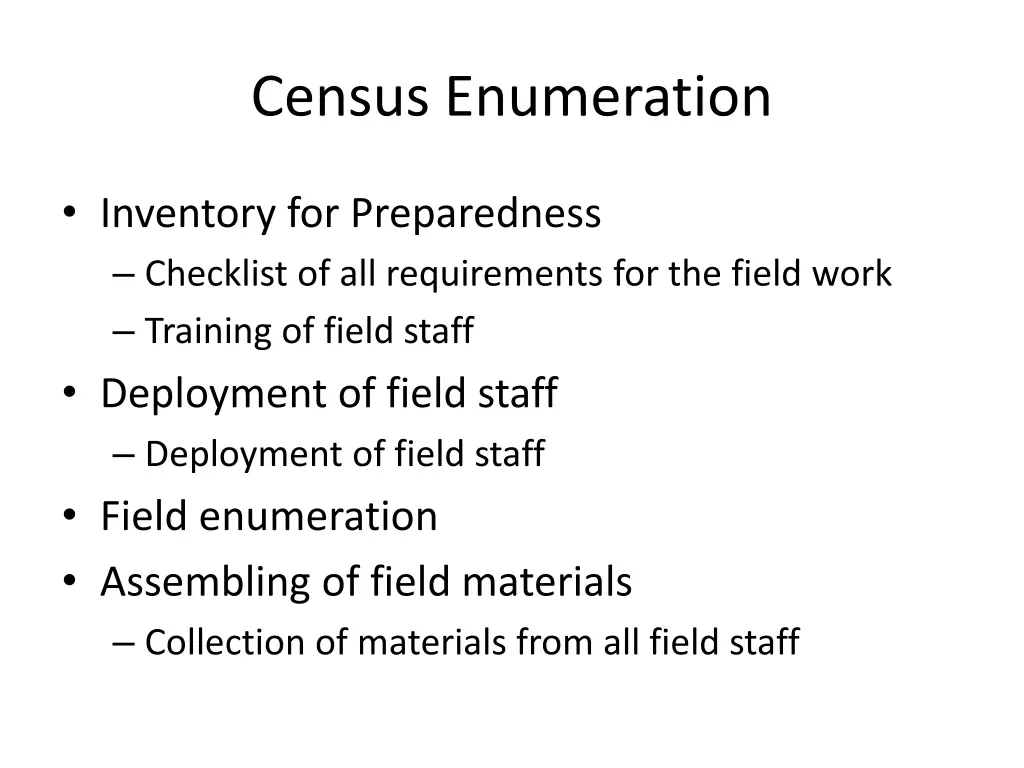 census enumeration