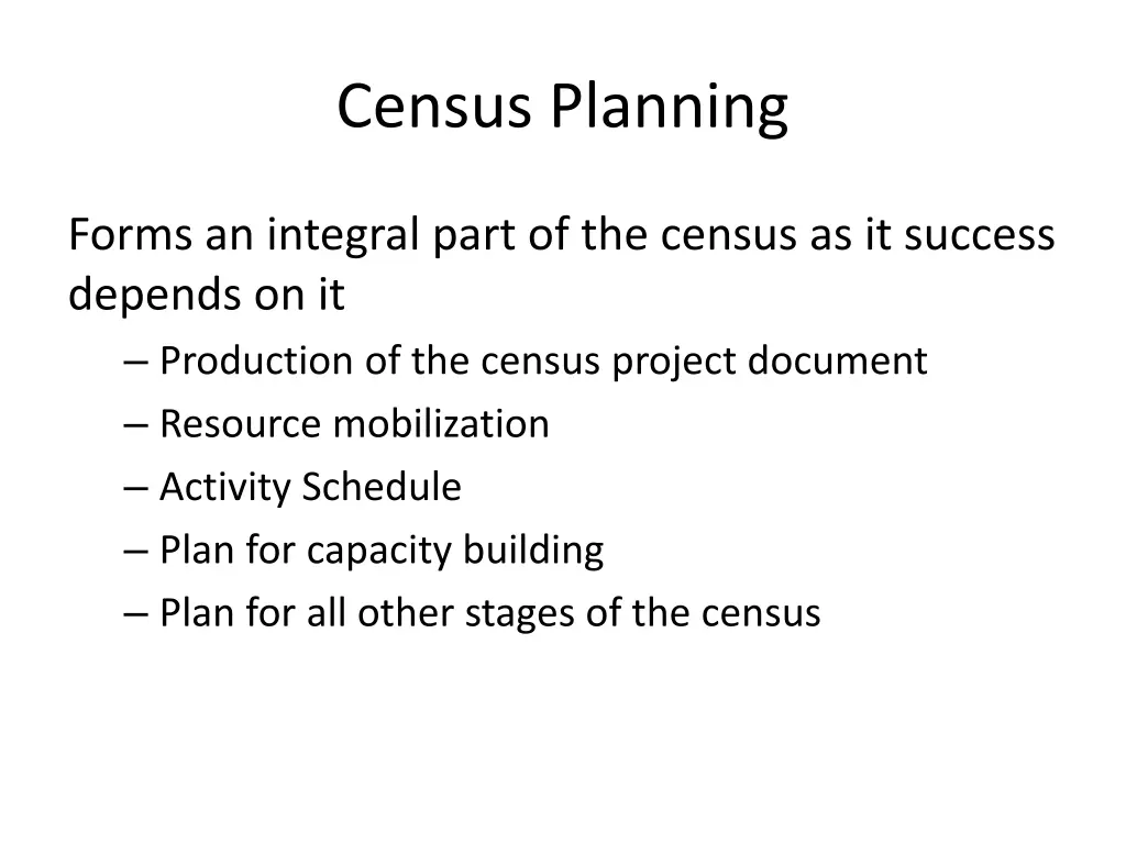 census planning