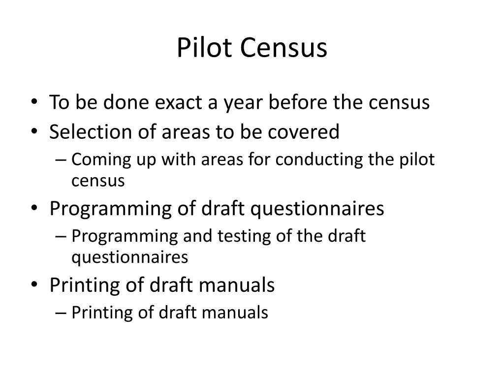 pilot census
