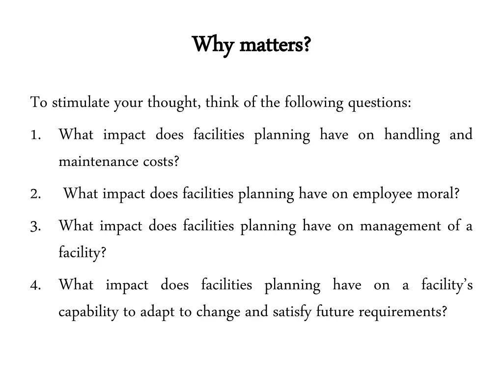 why matters why matters