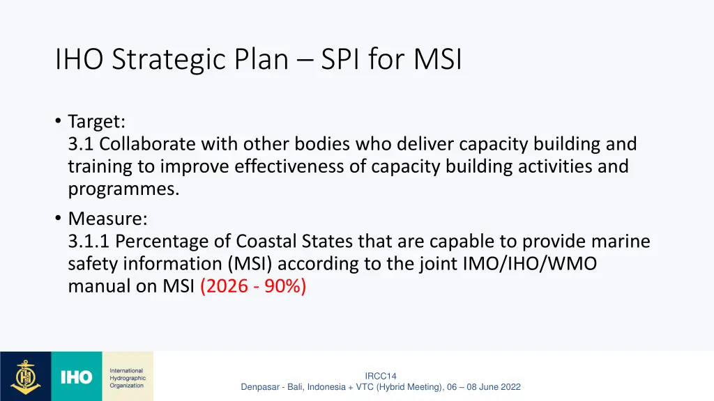 iho strategic plan spi for msi
