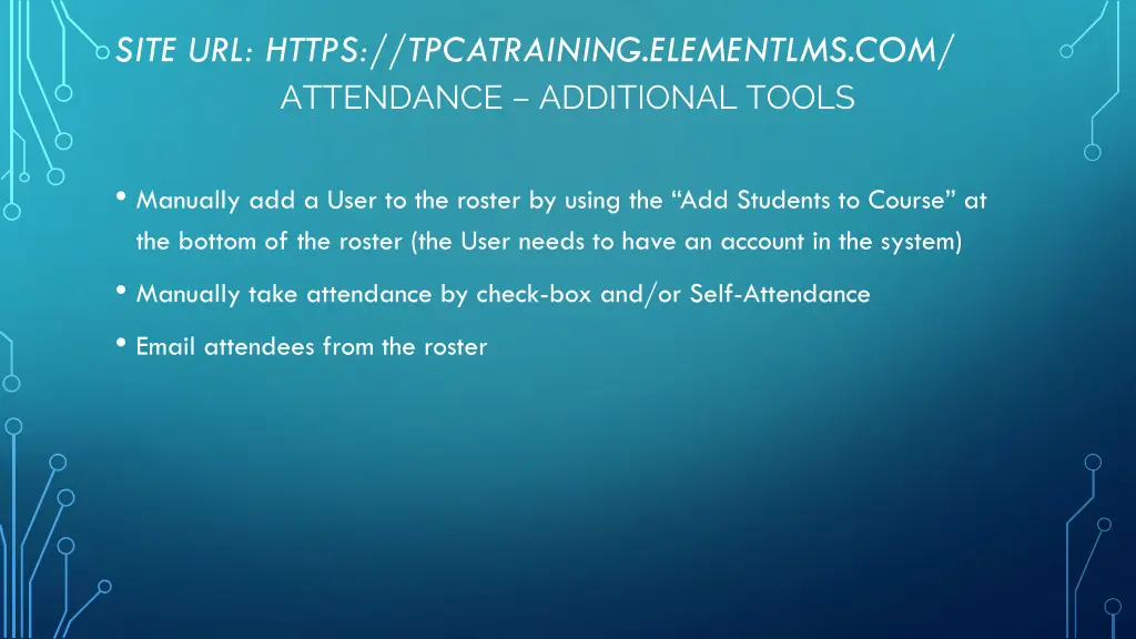 site url https tpcatraining elementlms 1