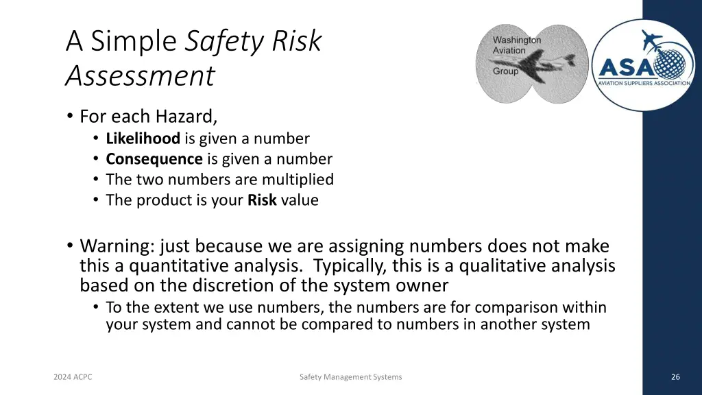 a simple safety risk assessment