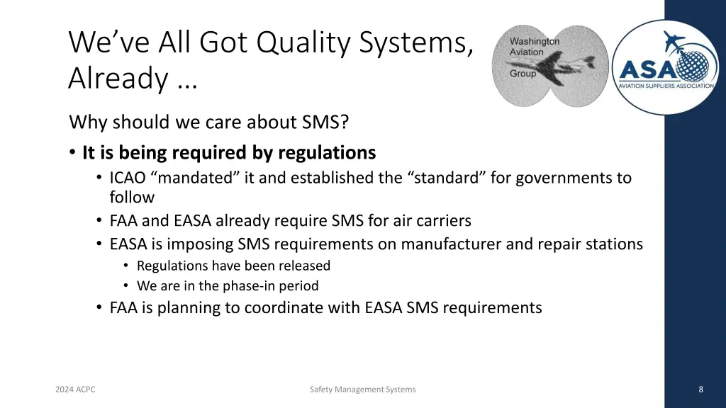 we ve all got quality systems already