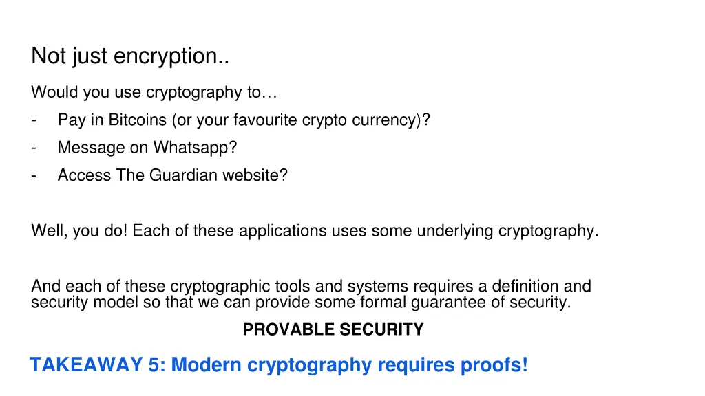 not just encryption