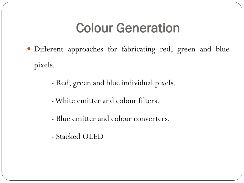 colour generation colour generation
