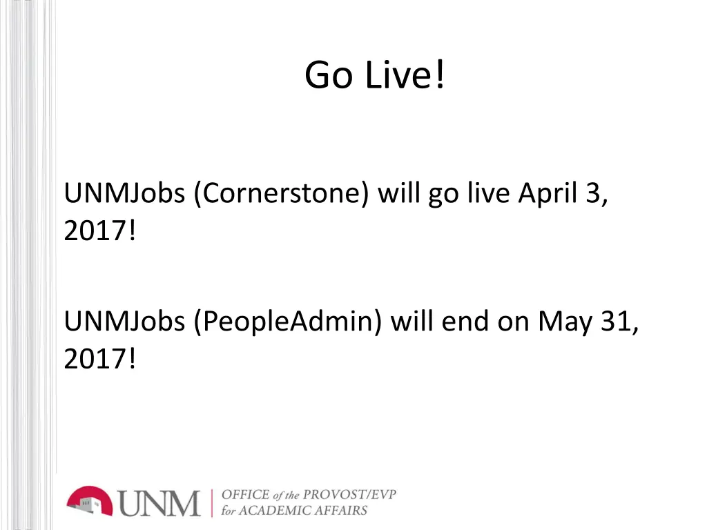 go live