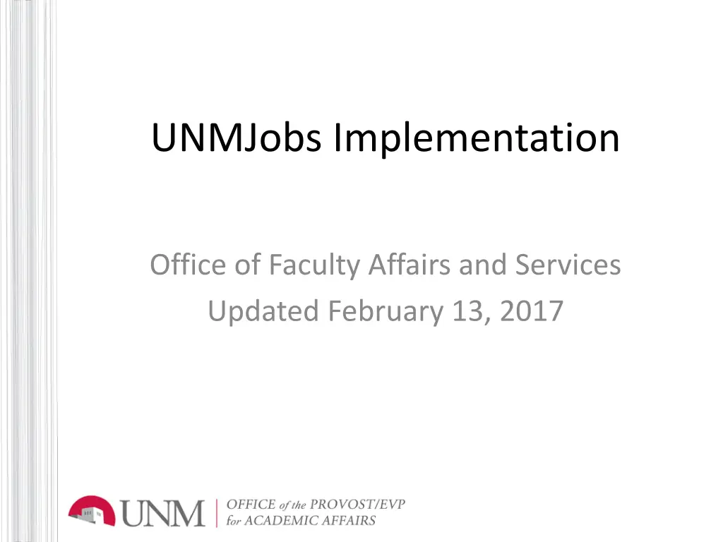 unmjobs implementation
