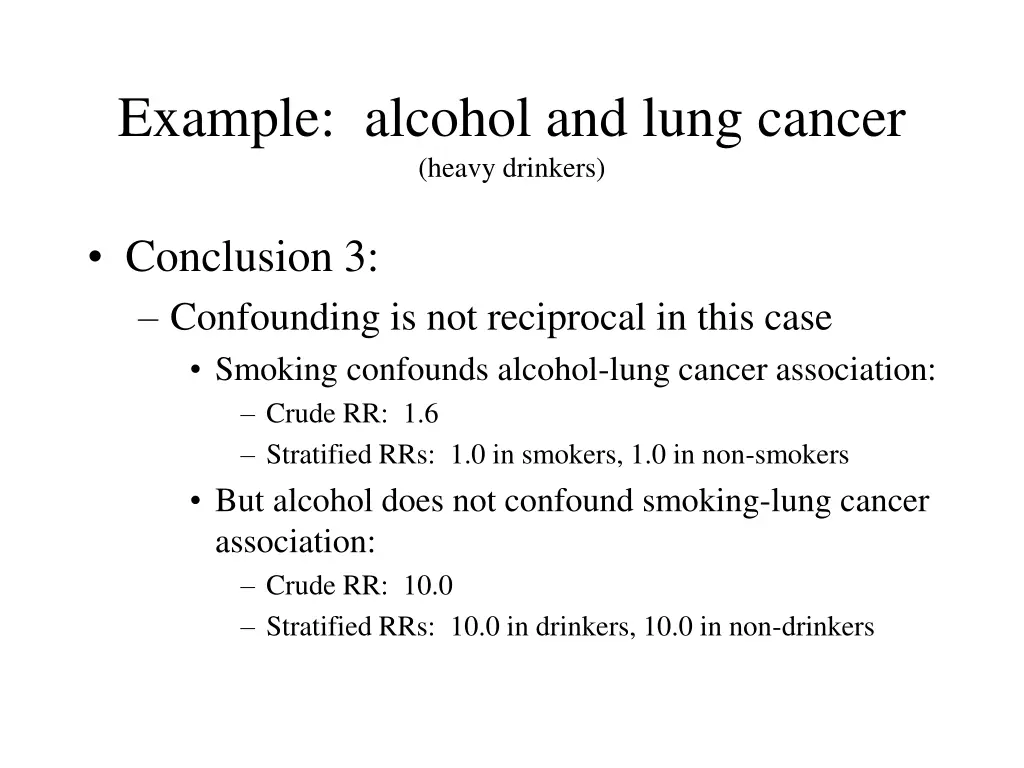 example alcohol and lung cancer heavy drinkers 5