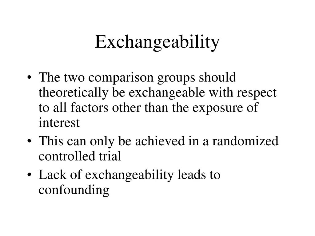 exchangeability