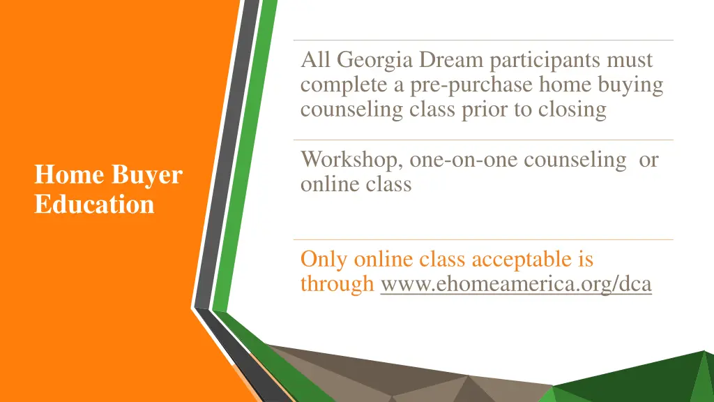all georgia dream participants must complete