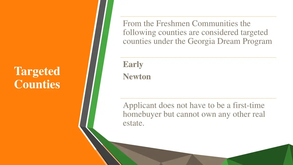 from the freshmen communities the following