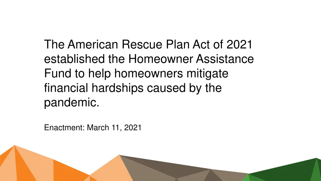 the american rescue plan act of 2021 established