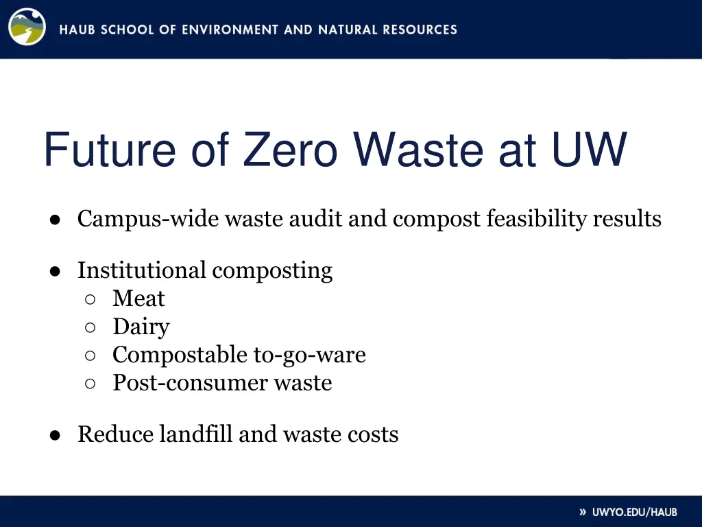 future of zero waste at uw