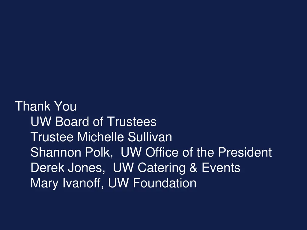 thank you uw board of trustees trustee michelle