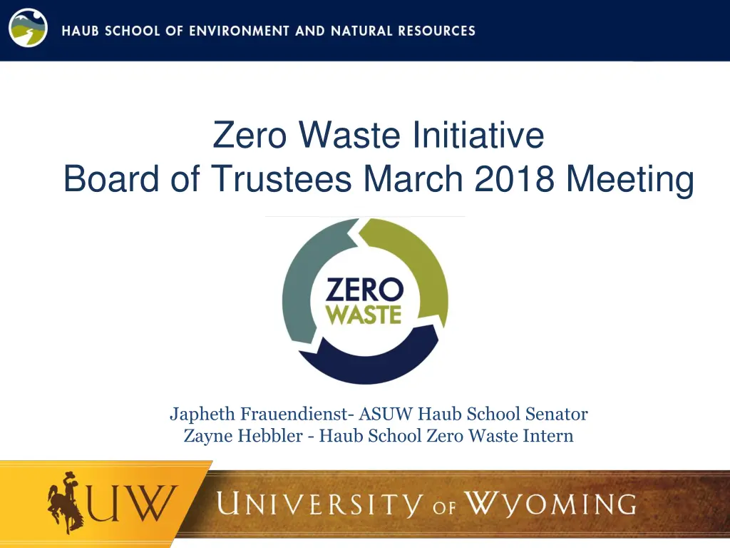 zero waste initiative board of trustees march