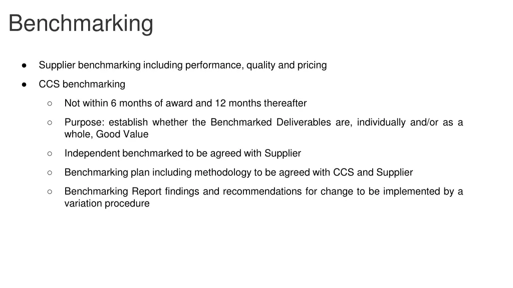 benchmarking