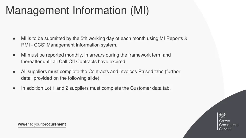 management information mi