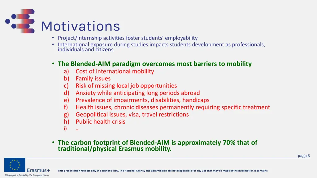 motivations project internship activities foster