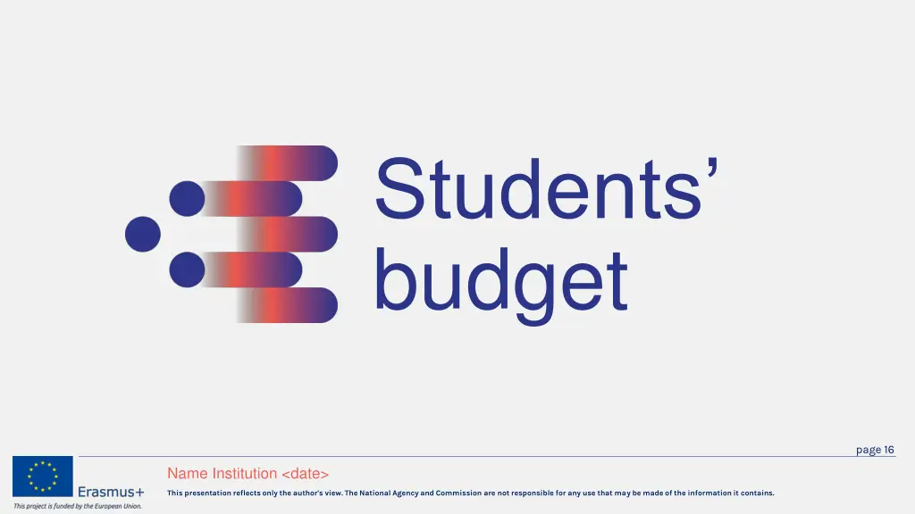 students budget