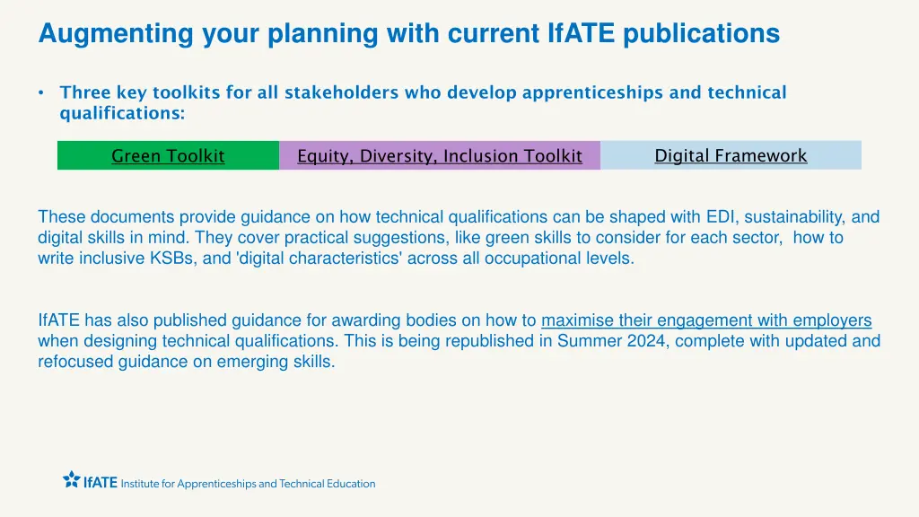 augmenting your planning with current ifate