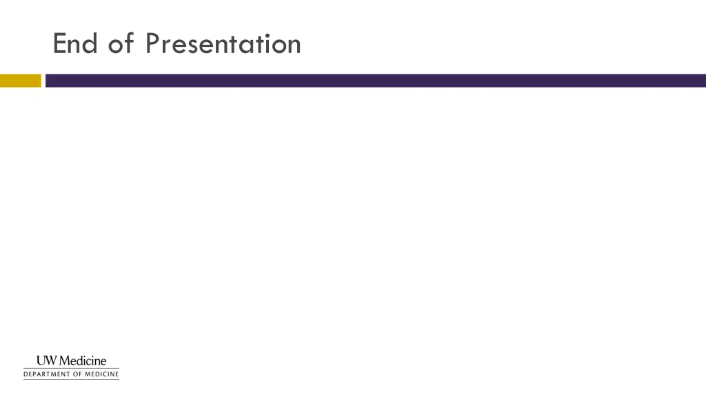 end of presentation