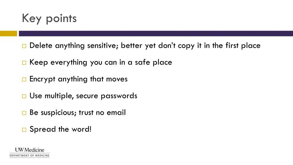 key points