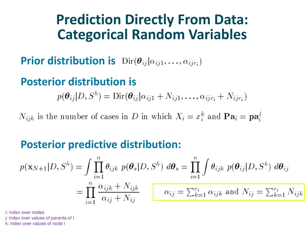 prediction directly from data categorical random