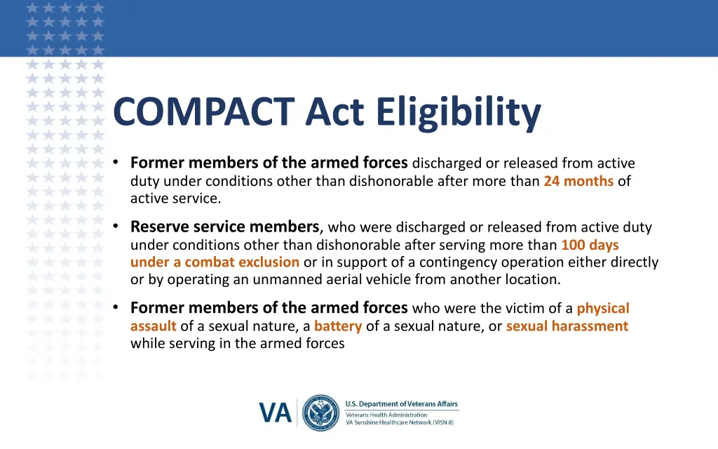 compact act eligibility