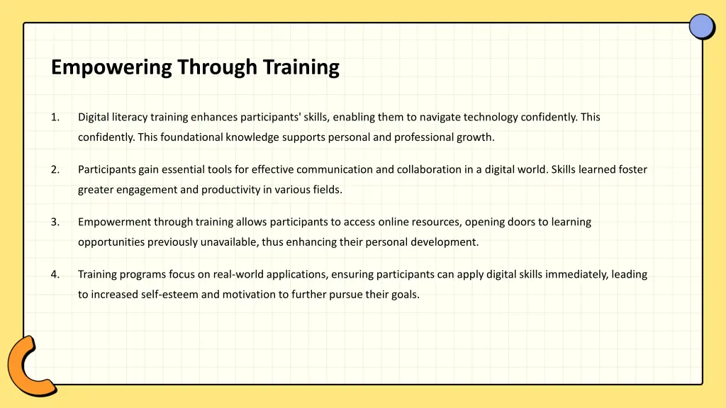 empowering through training
