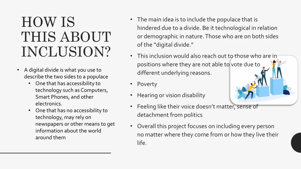 how is this about inclusion