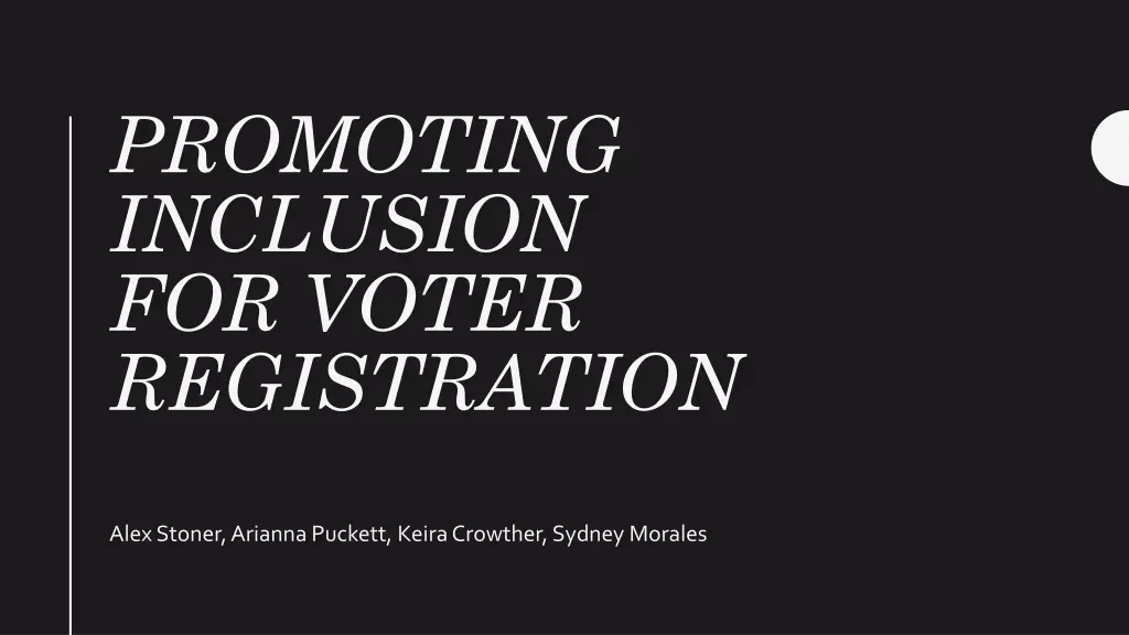 promoting inclusion for voter registration